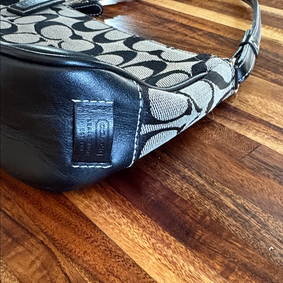 Coach 6094 Signature Demi Mini Bag Canvas Leather Black and Gray Y2K Vintage - Picture 2 of 6